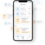 Overzicht planning op applicatie La Belle Maison Mobiel